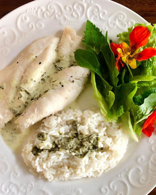 FILET DE ST PIERRE SAUCE CHAMPAGNE