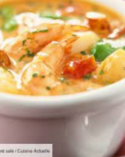 CASSOLETTE DE GAMBAS SAUCE CRUSTACÉS 